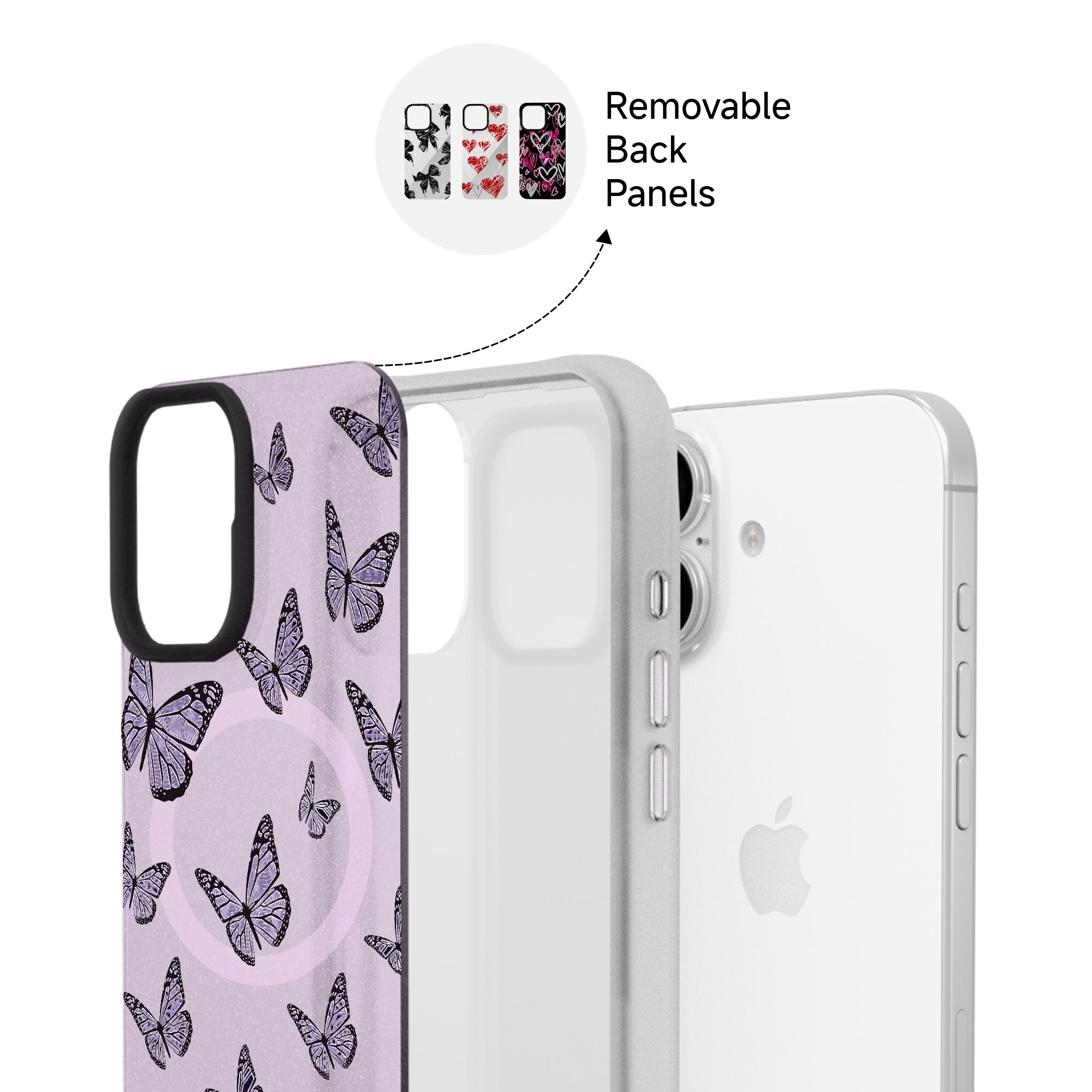 iPhone 17 Glimmer - Removable Back Panel Case