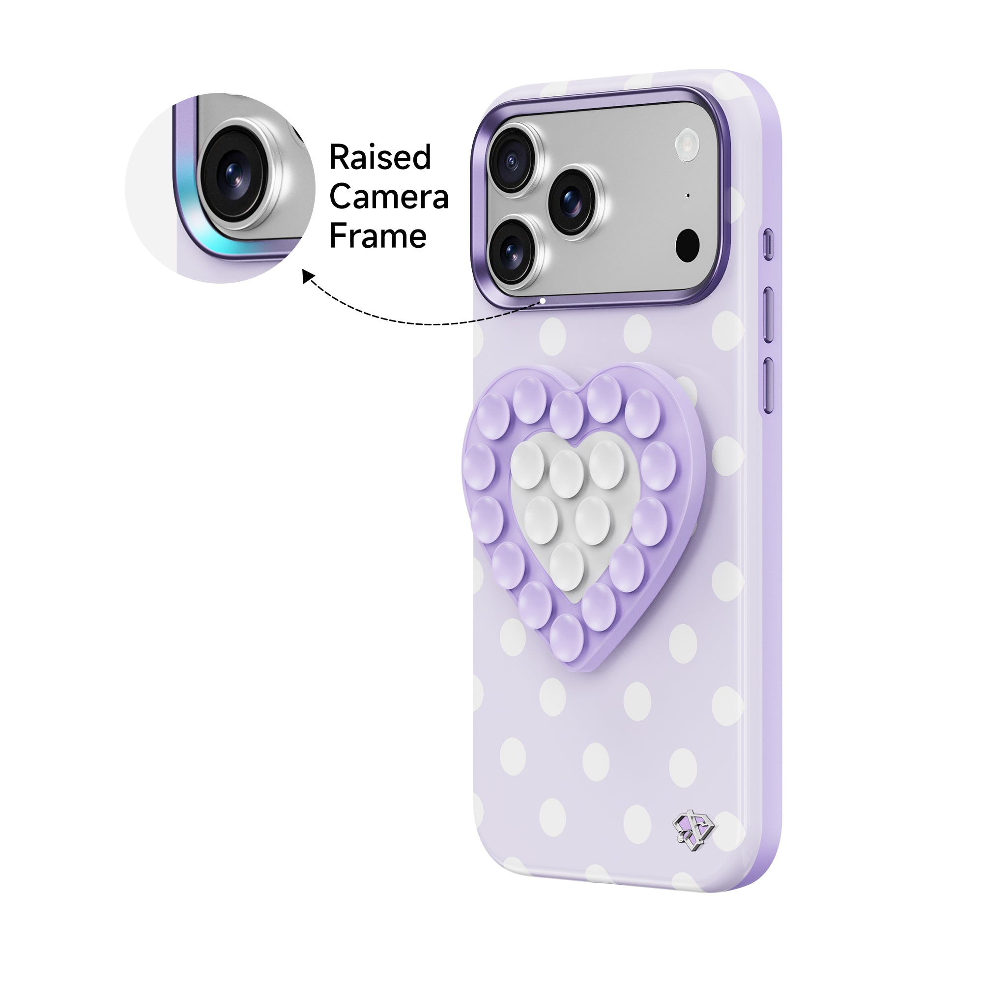 iPhone 17 Pro Glazed Heart - 3-in-1 Suction Stand Case