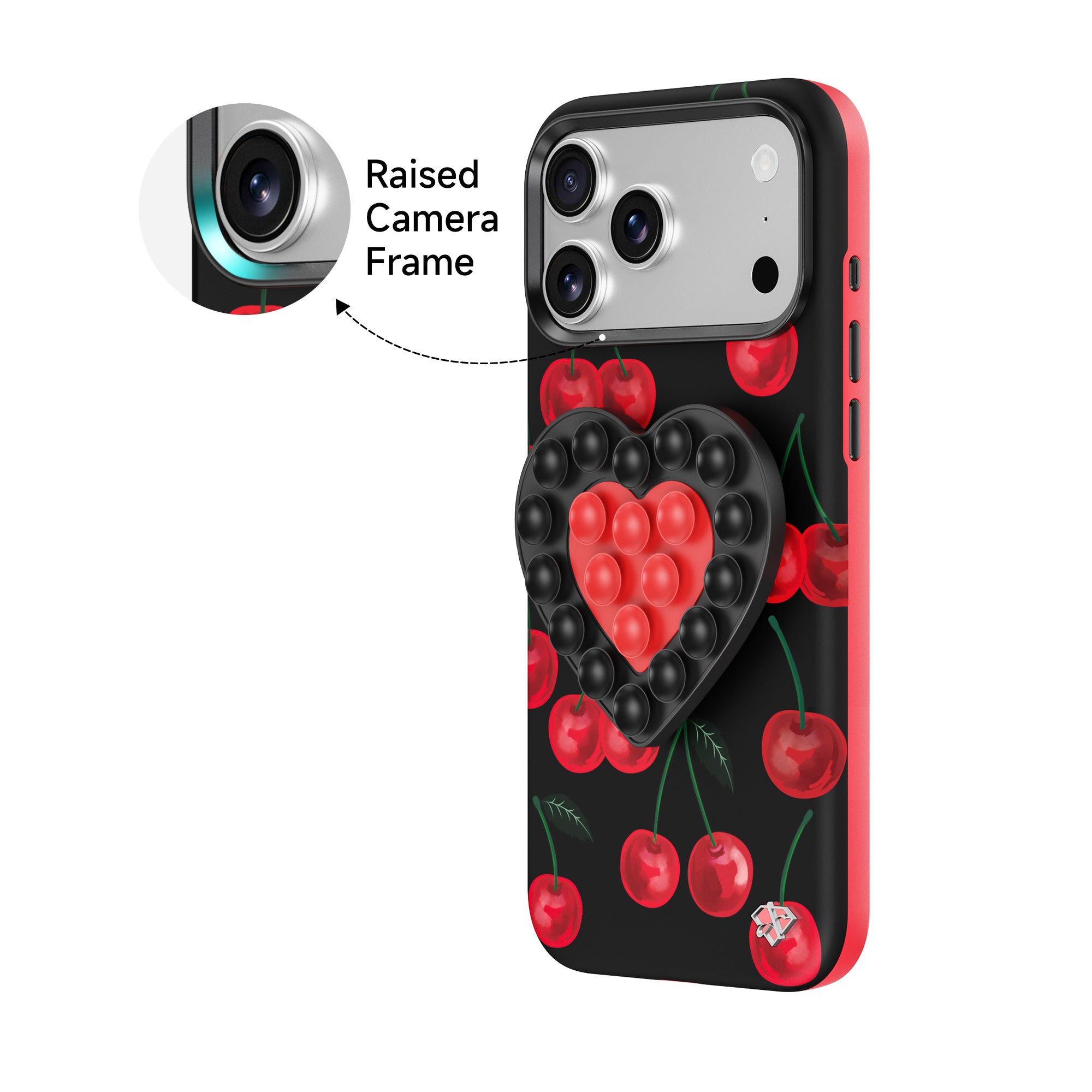 iPhone 17 Pro Max Midnight - 3-in-1 Suction Stand Case -Matte