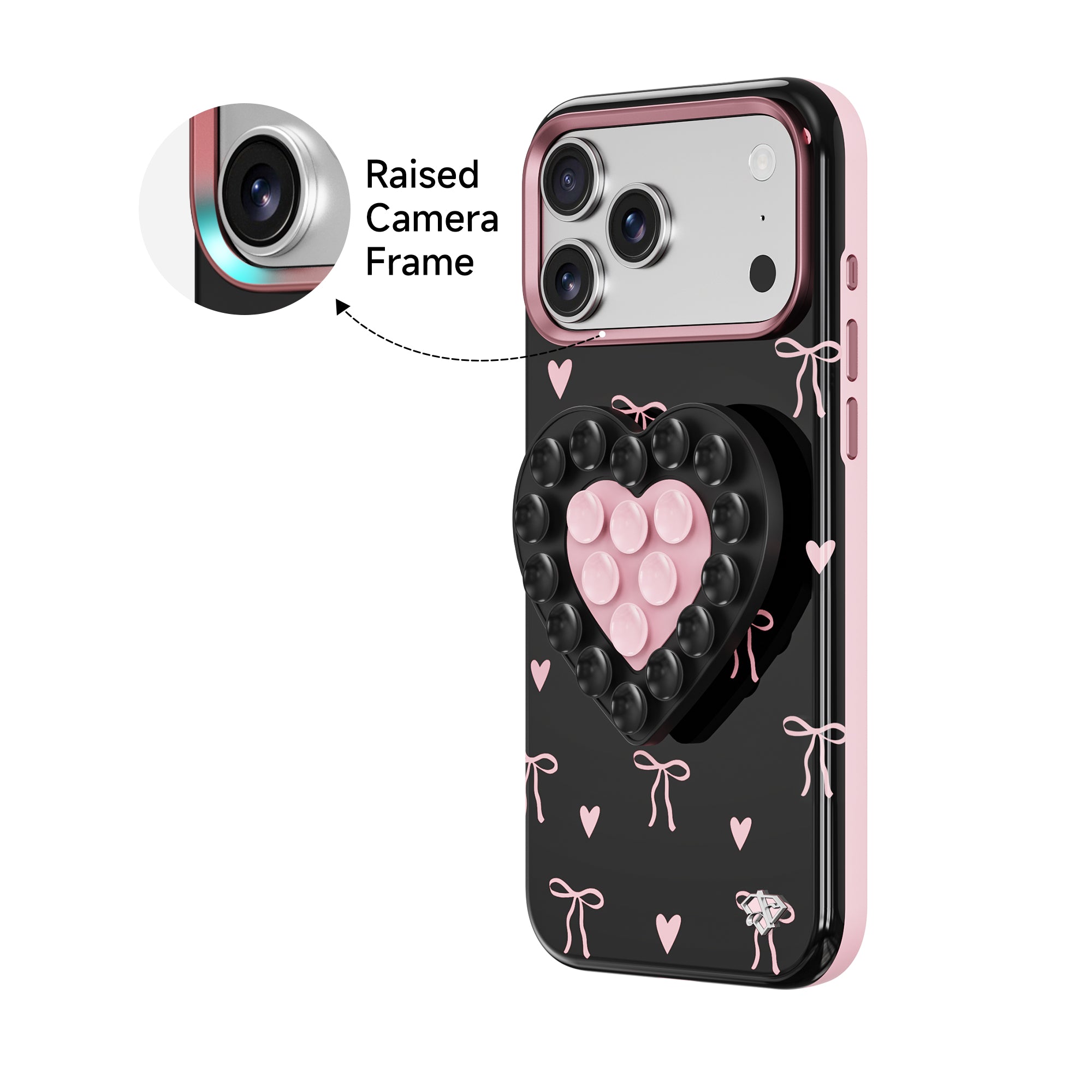 Pink Bow - DuoHeart Snap Case