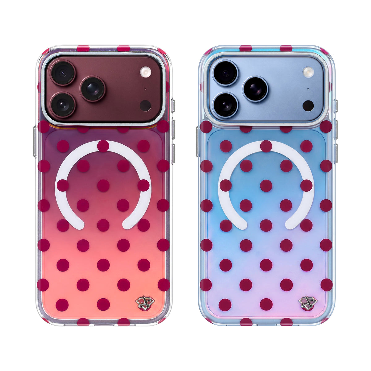 iPhone 18 Pro Max Holographic Red Polka Dot MagSafe Case