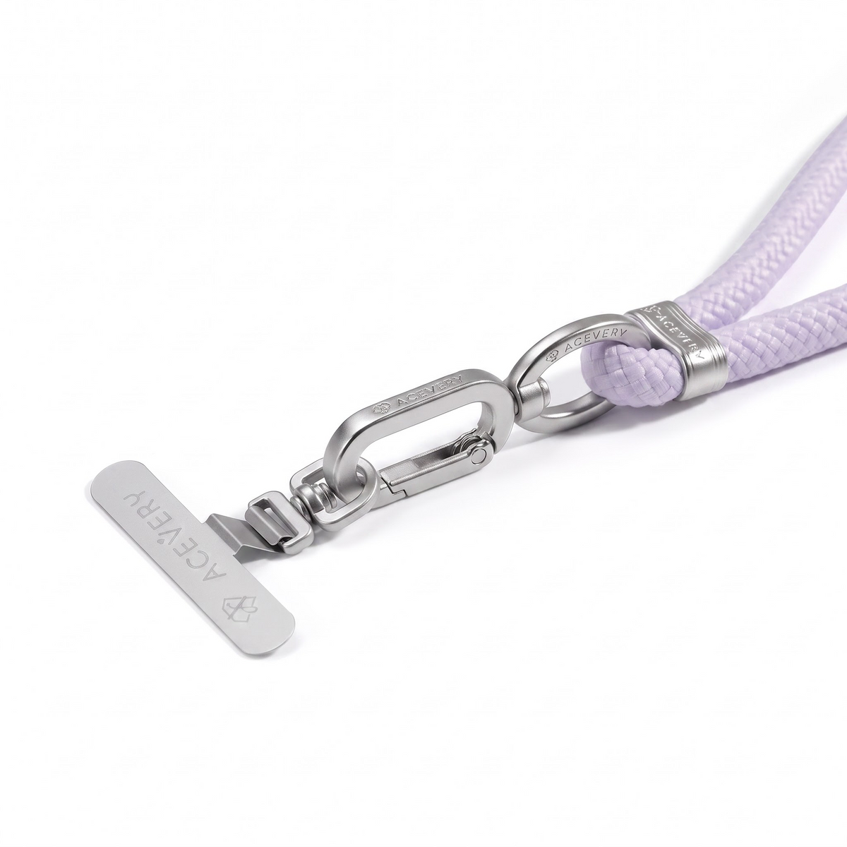 Wrist Lanyard - Pure Purple (Silver)