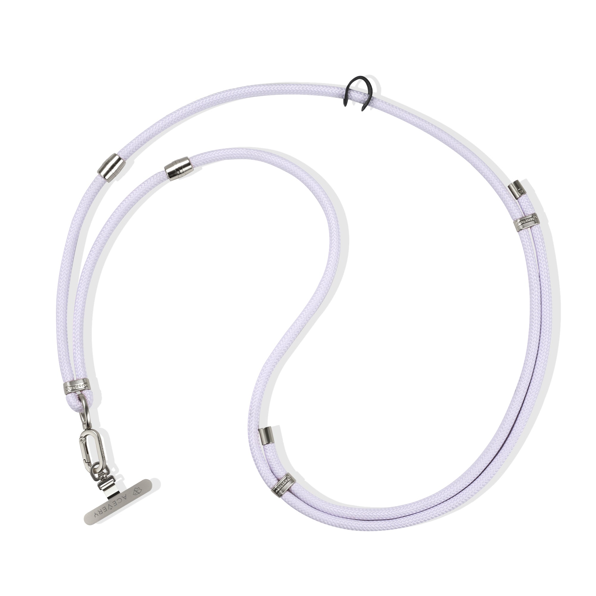 Multi-Function Adjustable Grossbody Lanyard - Pure Purple (Silver)