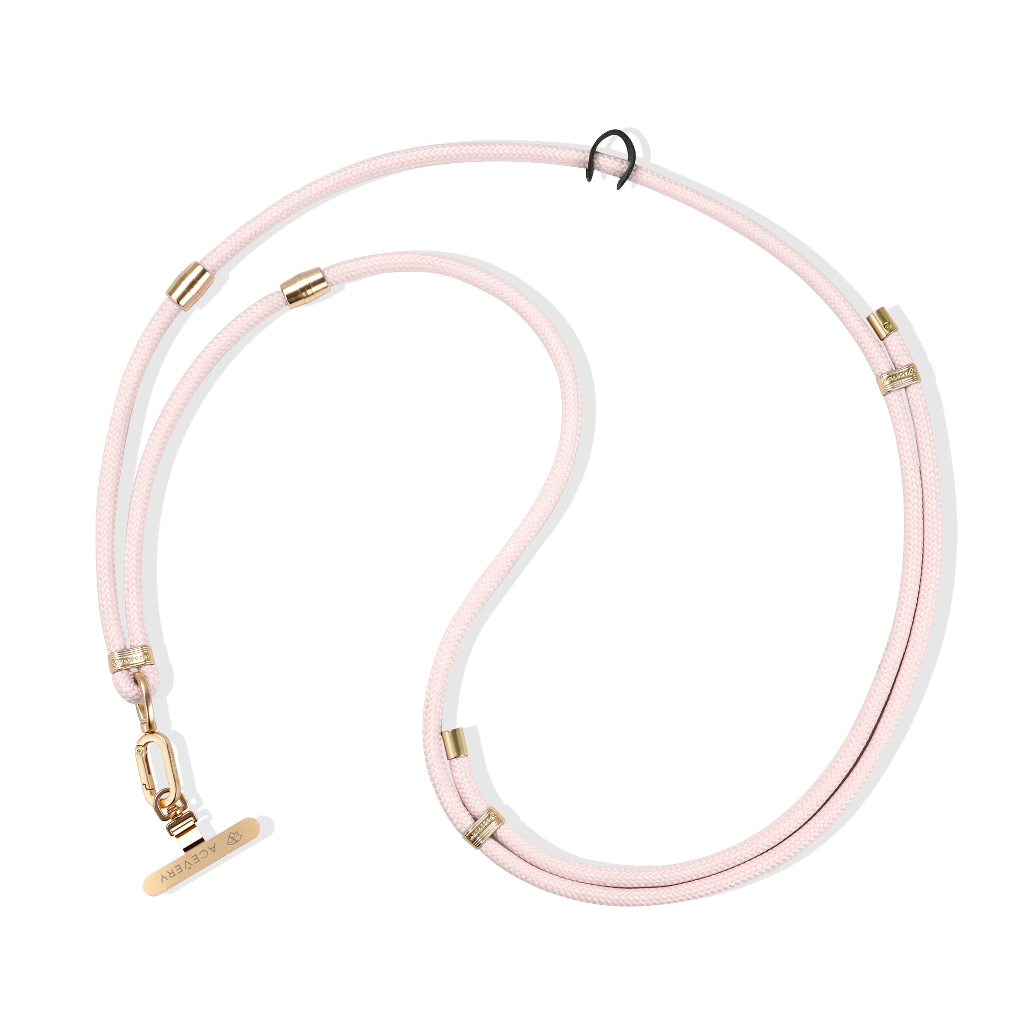 Multi-Function Adjustable Grossbody Lanyard - Pure Pink (Rose Gold)