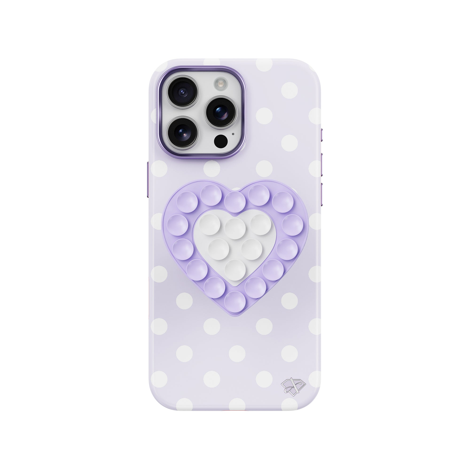 iPhone 15 Pro Max Glazed Heart - 3-in-1 Suction Stand Case