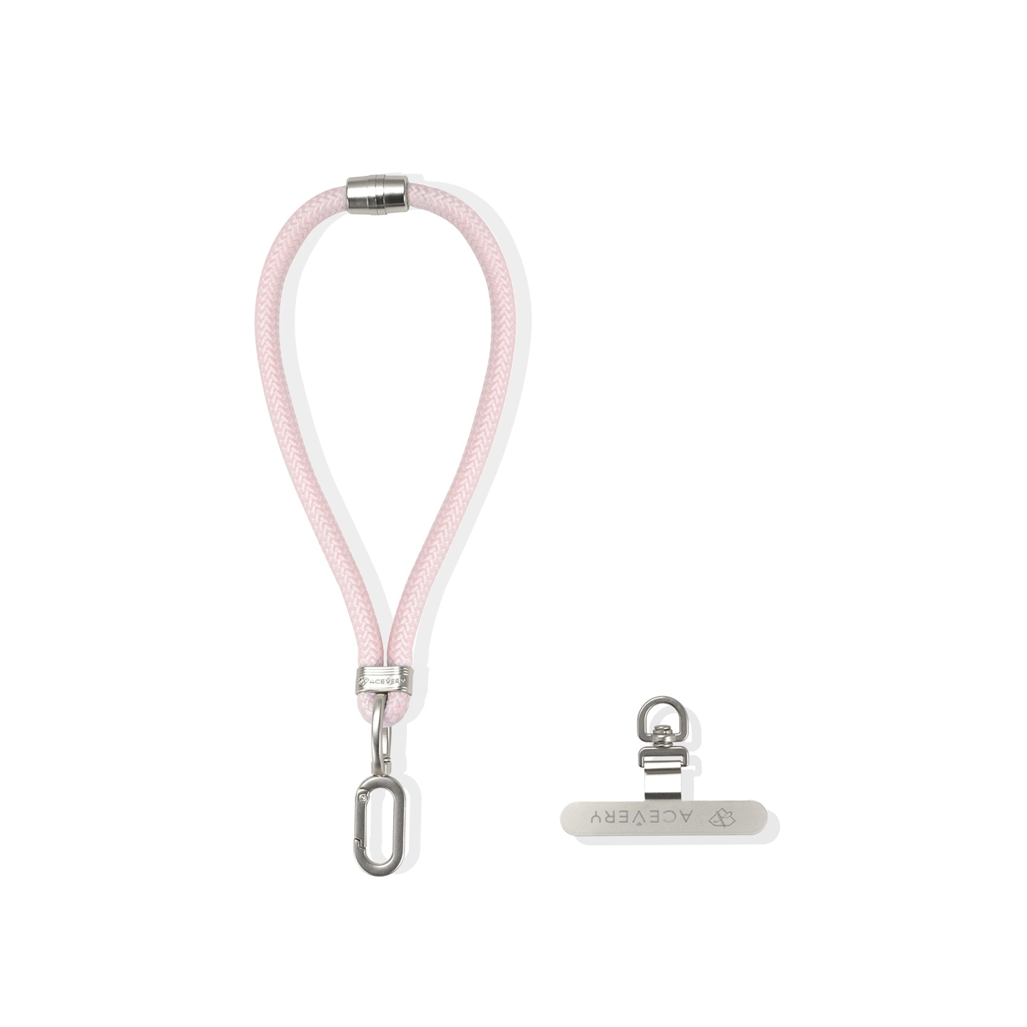 Wrist Lanyard - Pure Pink (Silver)