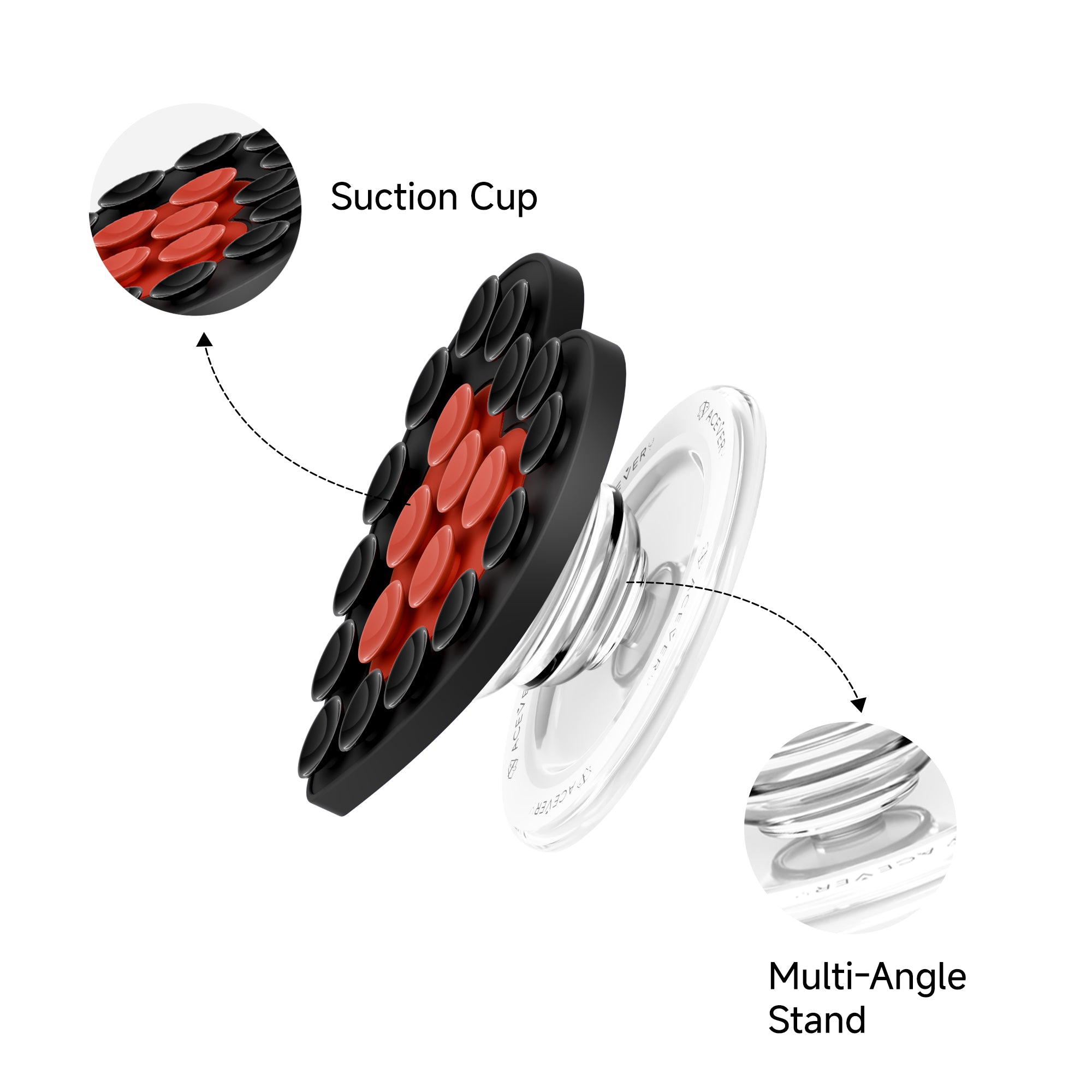 Black Red - MagSafe Holder