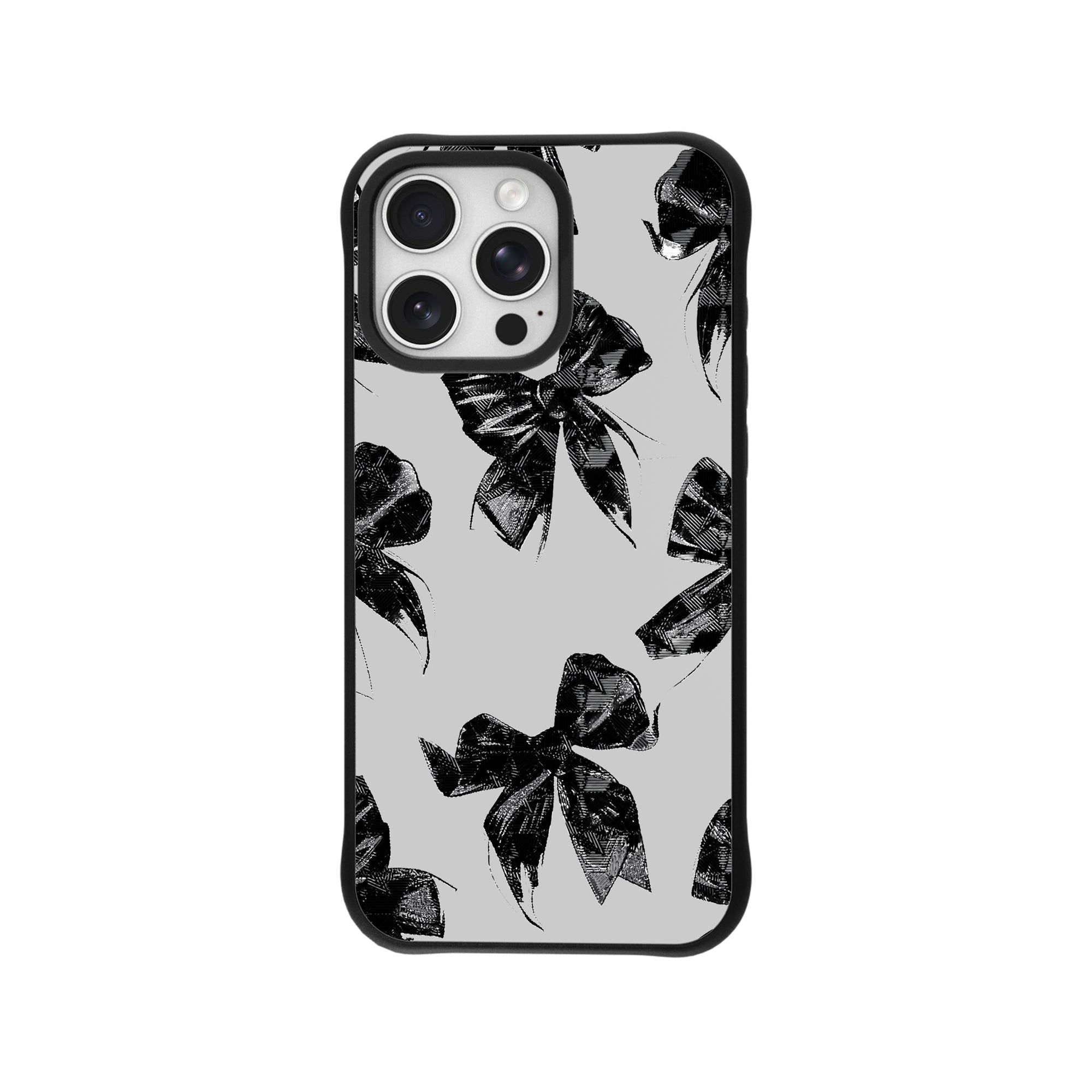 iPhone 16 Pro Max Glam Bow - Removable Back Panel Case