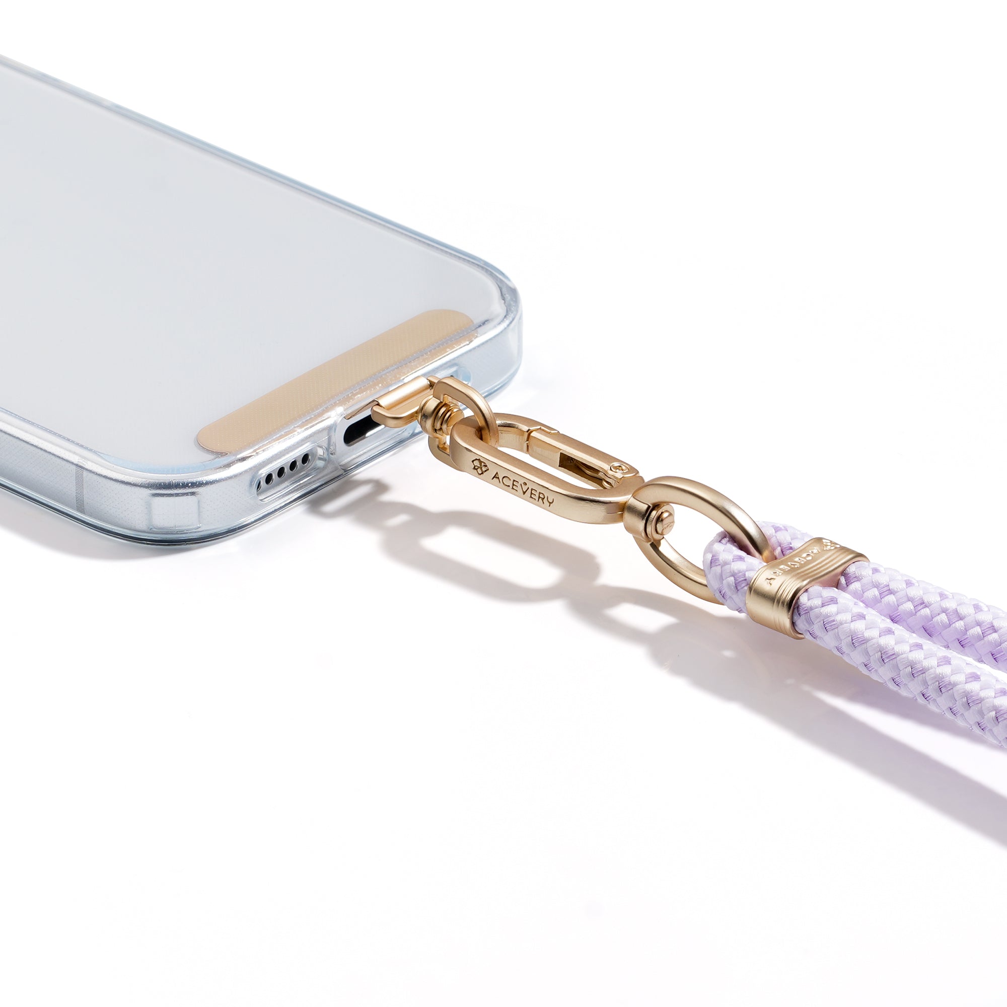 Wrist Lanyard - Purple (Rose Gold)