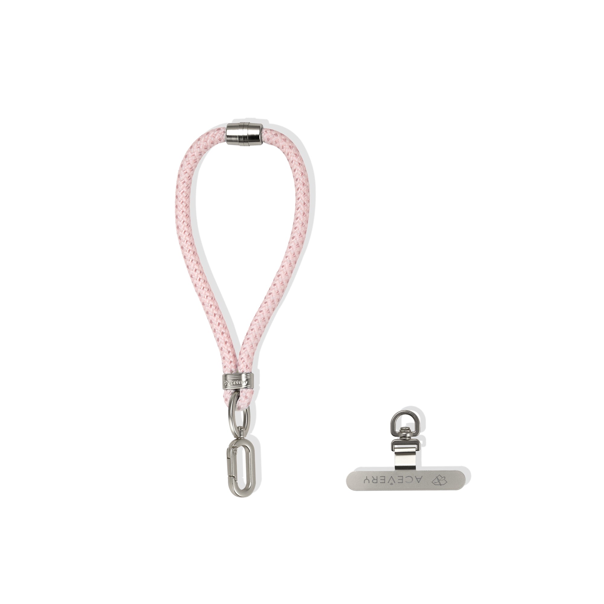 Wrist Lanyard - Pink (Silver)