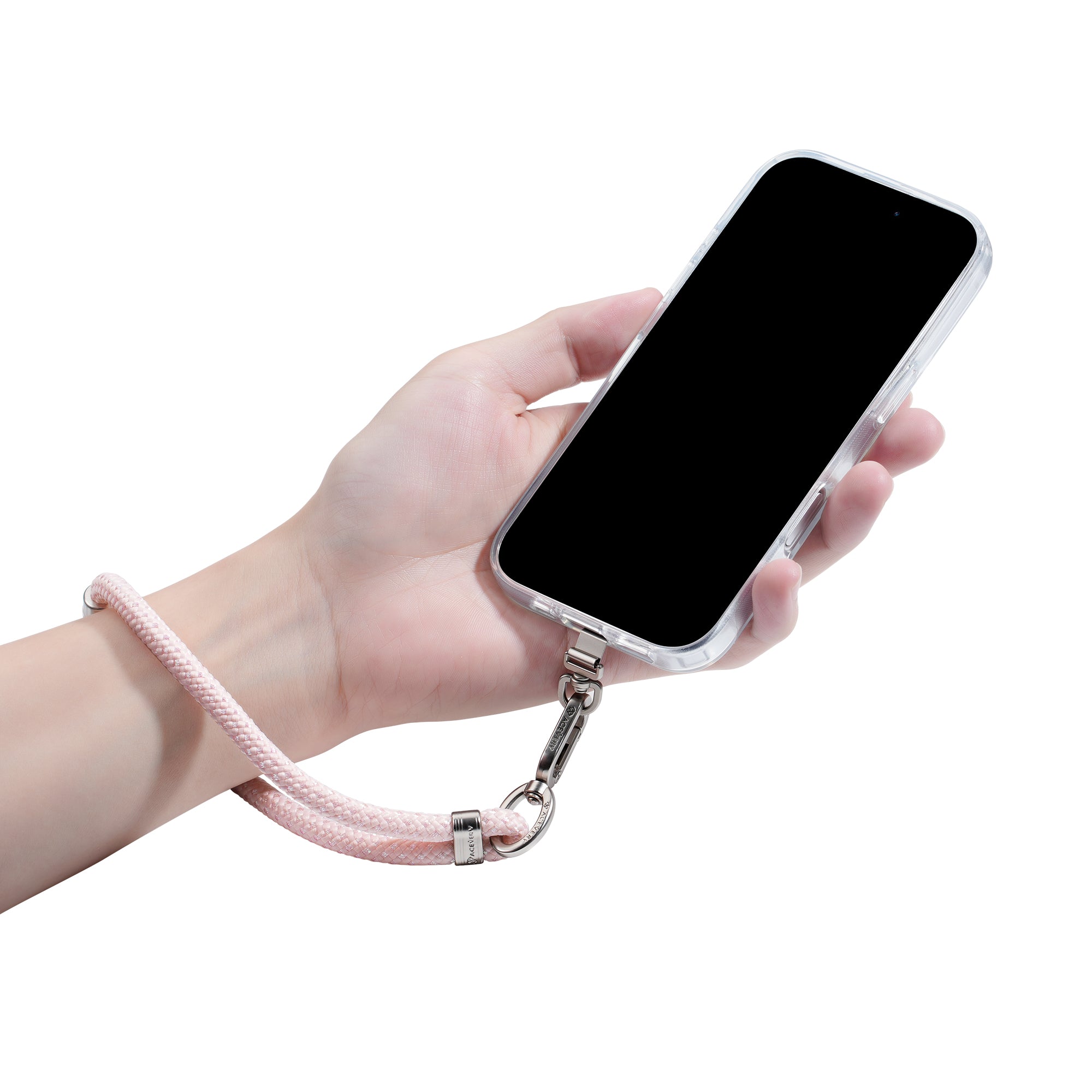 Wrist Lanyard - Pink (Silver)