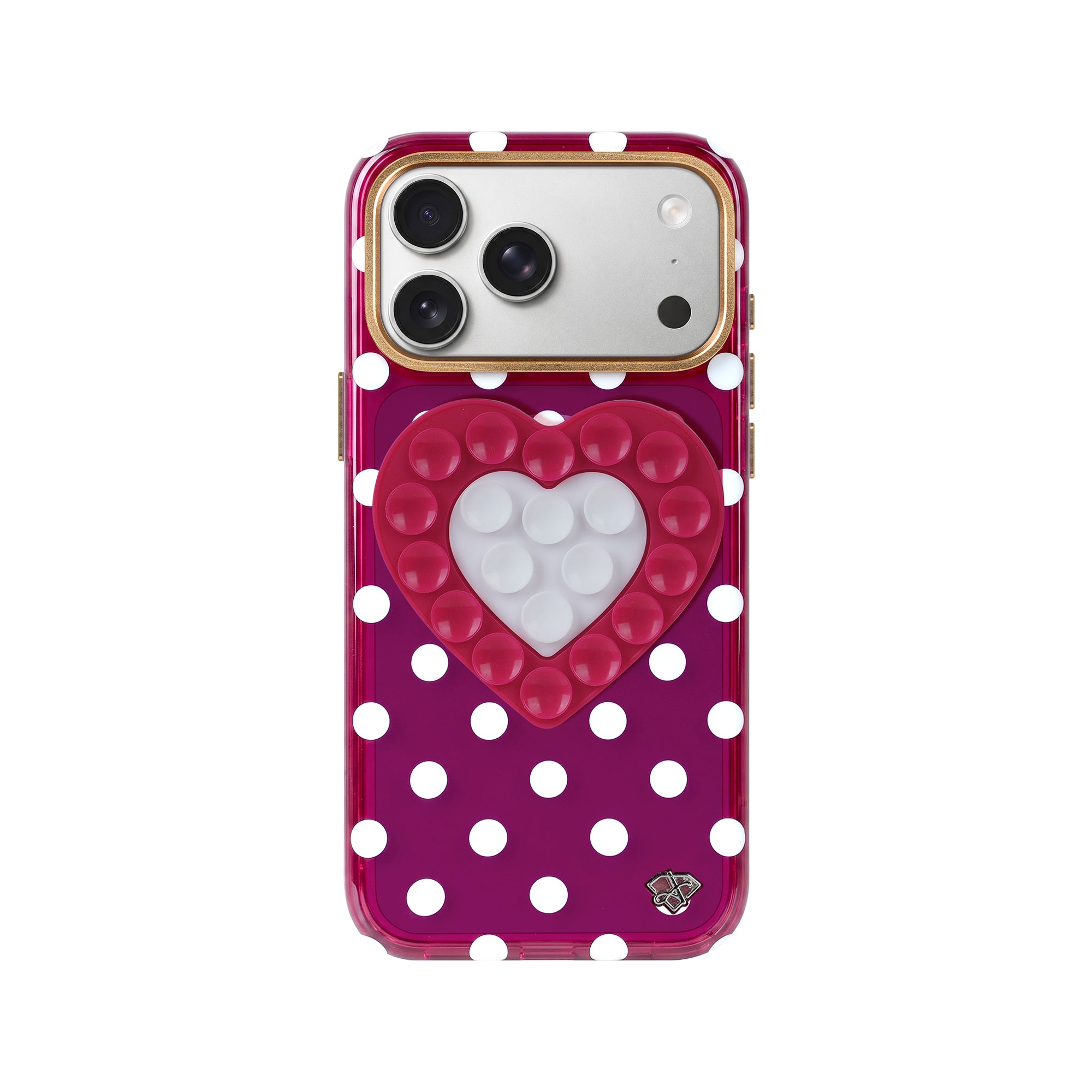 Burgundy Polka Dot - DuoHeart Snap Case