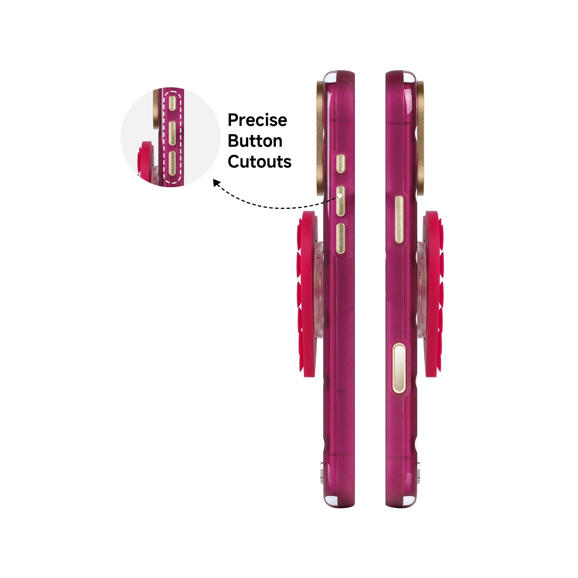 Burgundy Polka Dot - DuoHeart Snap Case