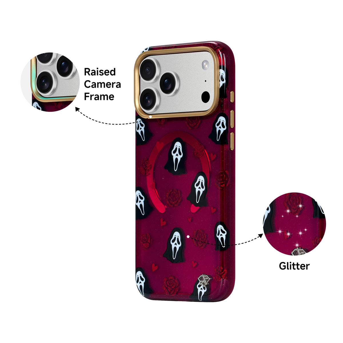 Haunted Romance Glitter Magsafe Case