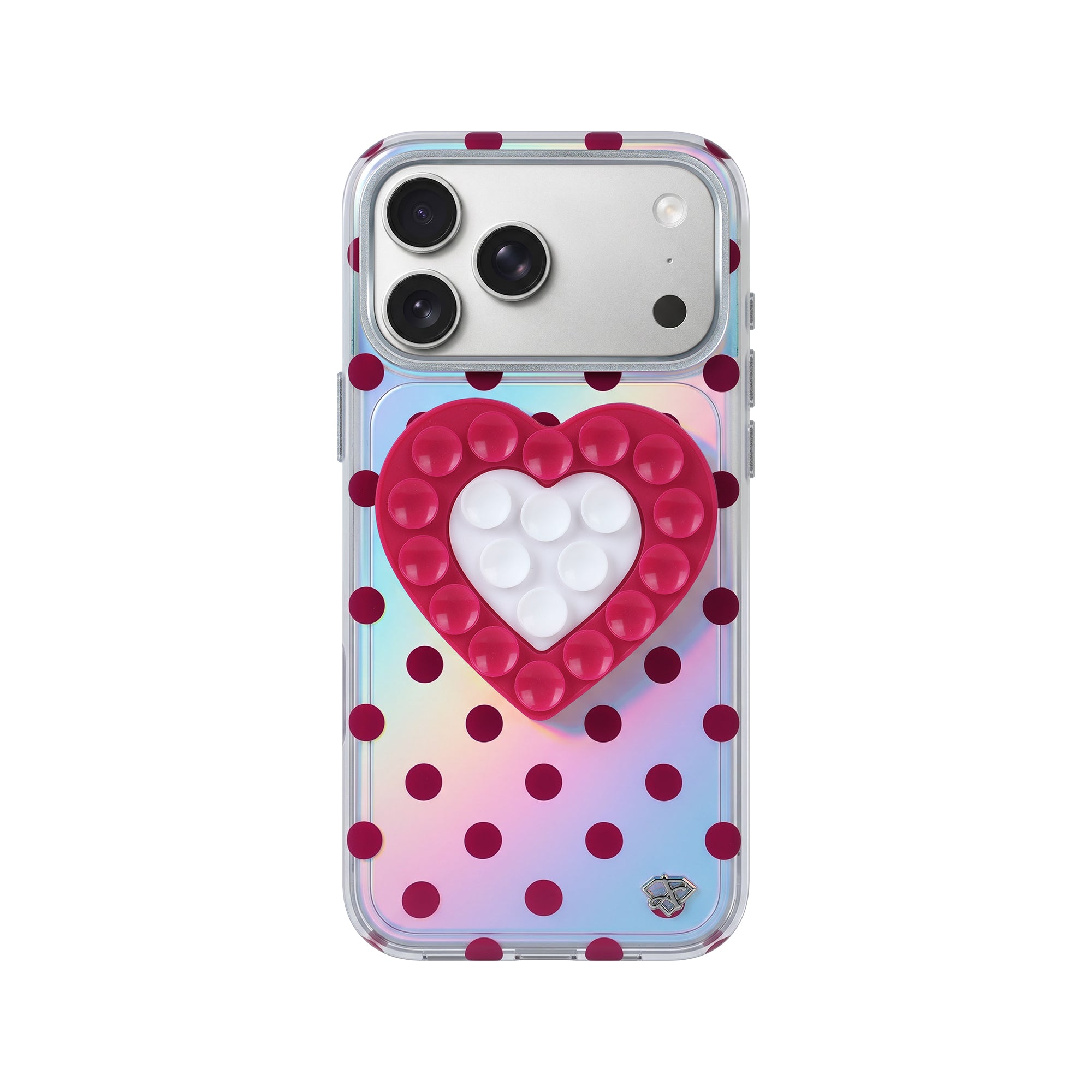 Holographic Red Polka Dot - DuoHeart Snap Case
