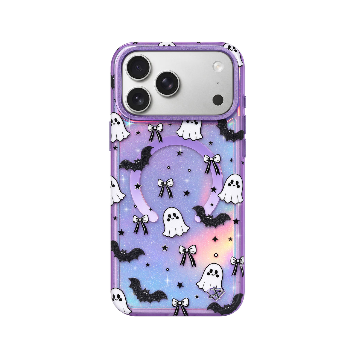 Lavender Boo Bows Glitter Magsafe Case