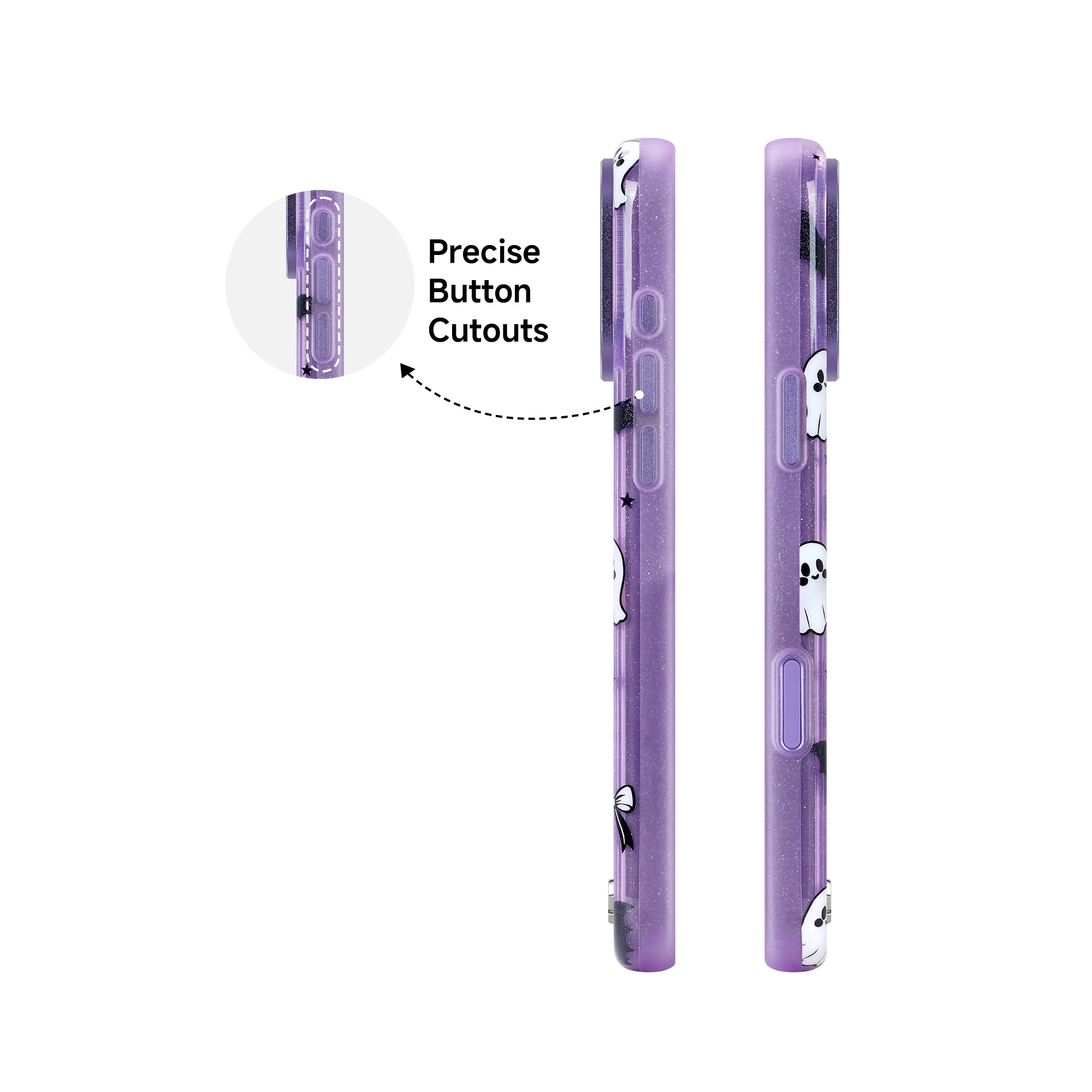 Lavender Boo Bows Glitter Magsafe Case