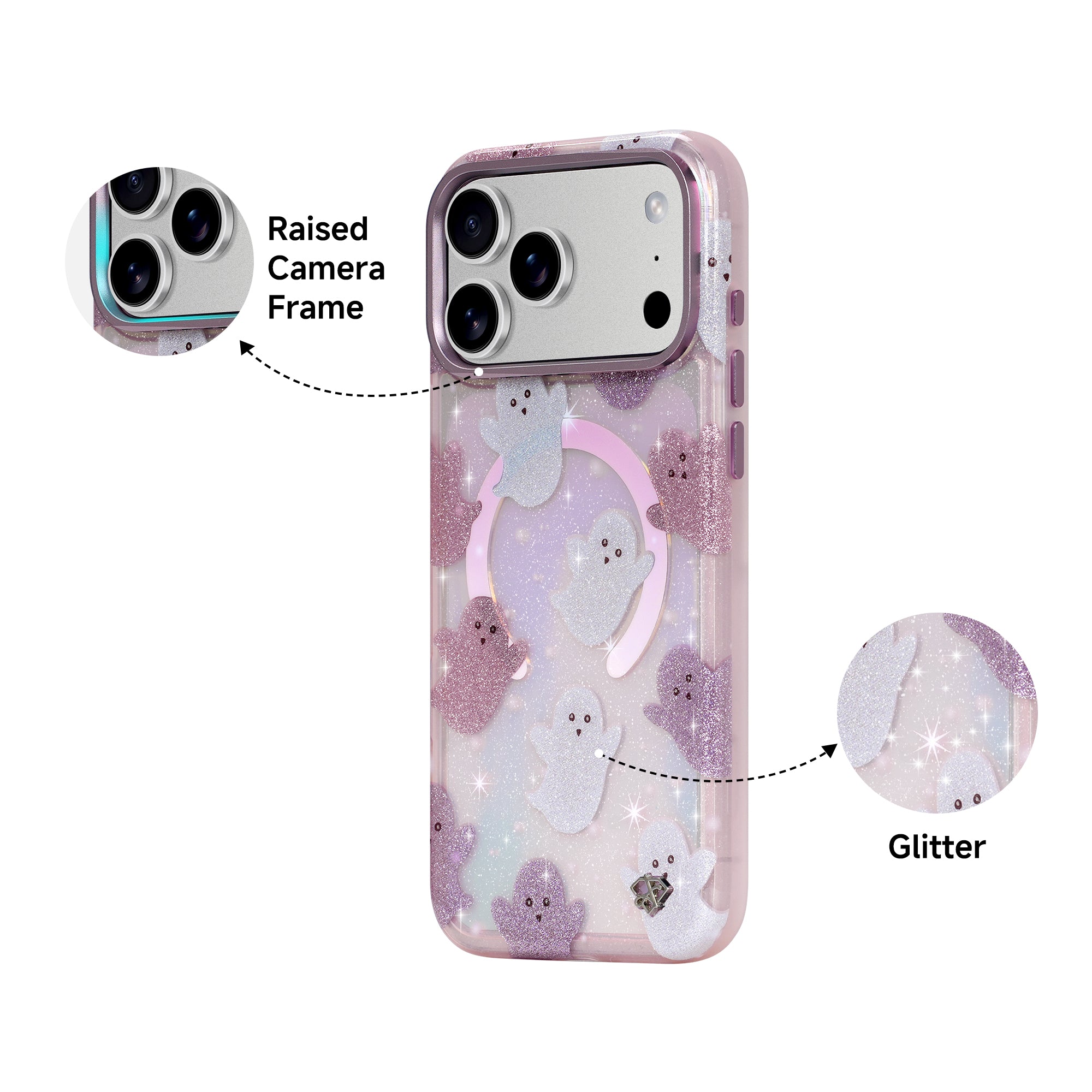 Pastel Boo Glitter Magsafe Case