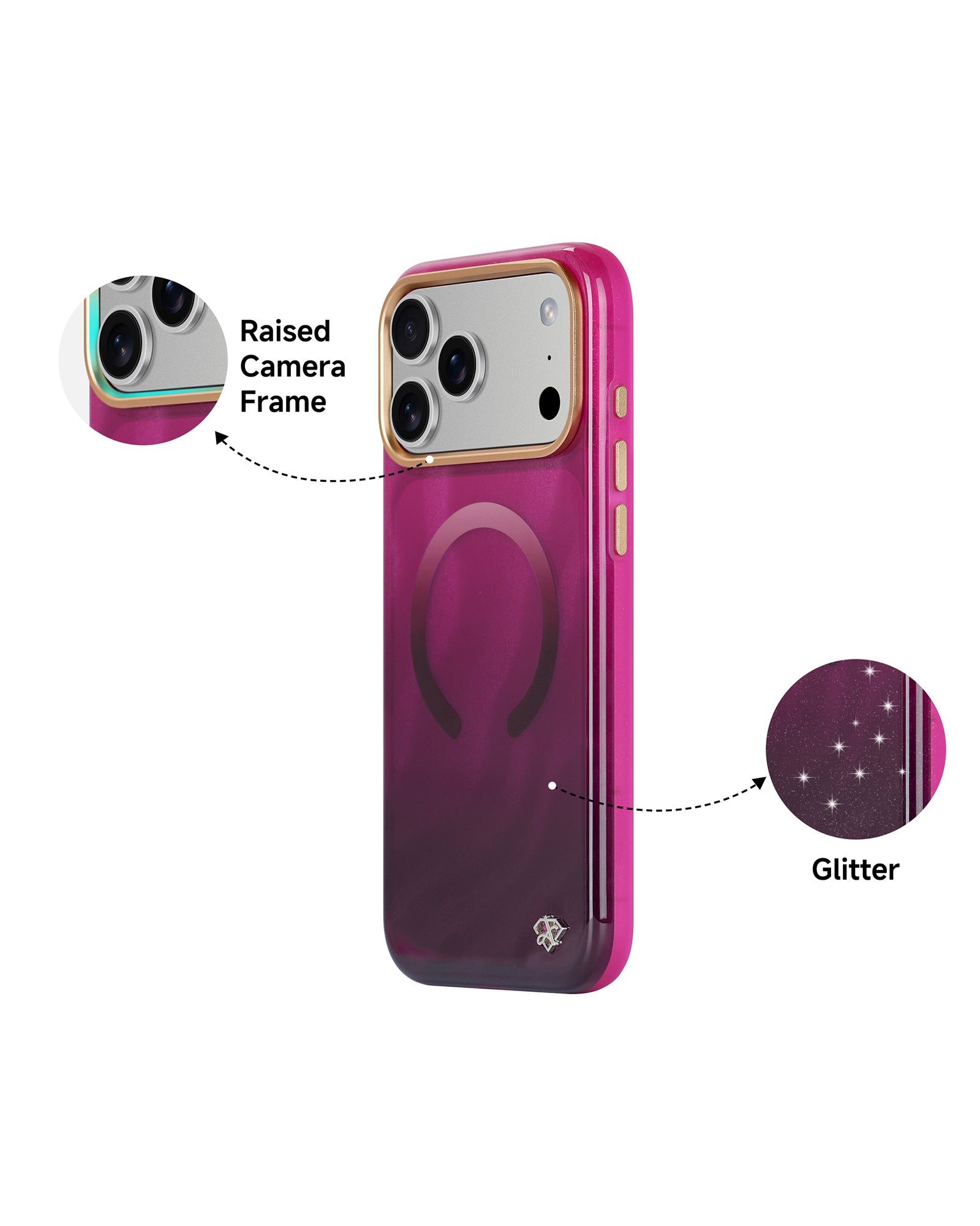 Velvet Berry Glitter Case