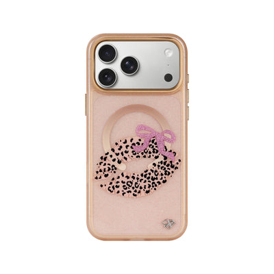 Wild Leopard Lips Glitter Case