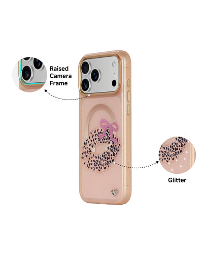Wild Leopard Lips Glitter Case
