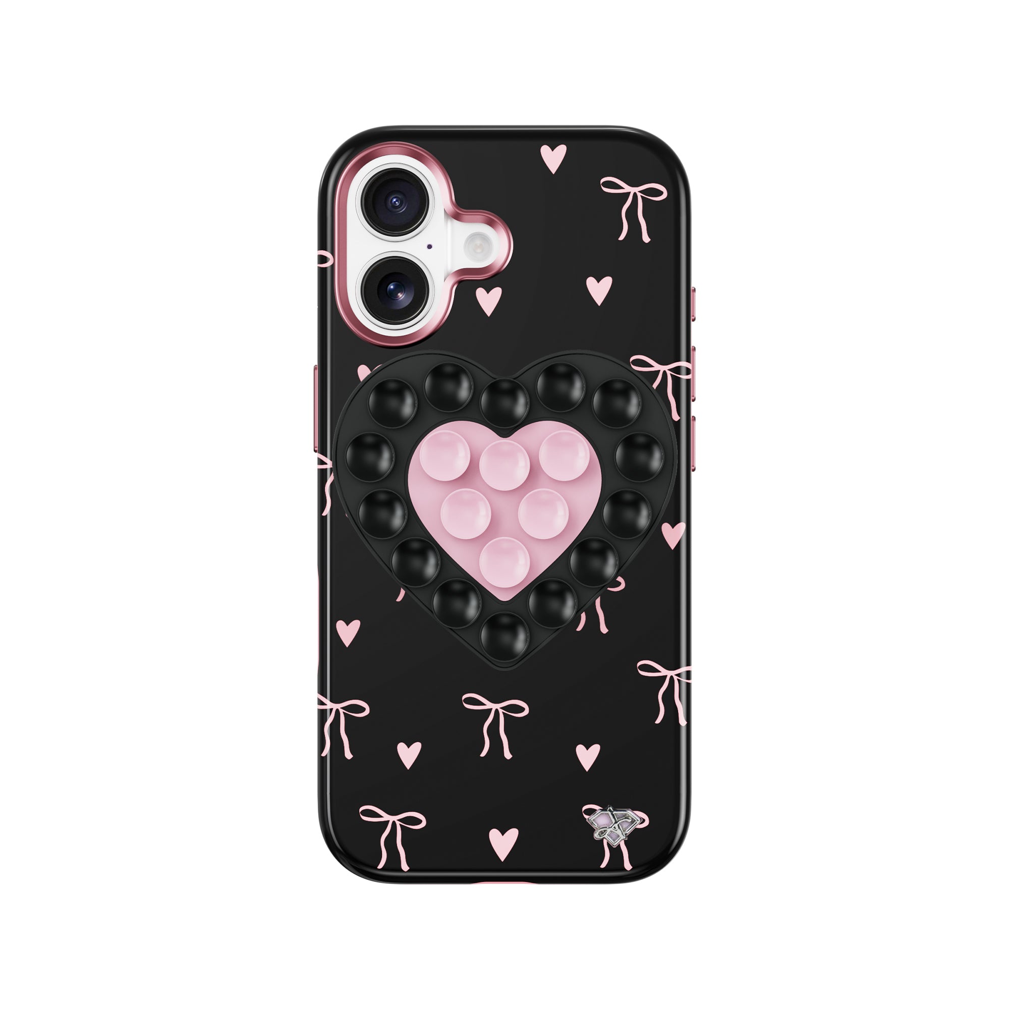 iPhone 17 Pink Bow - 3-in-1 Suction Stand Case