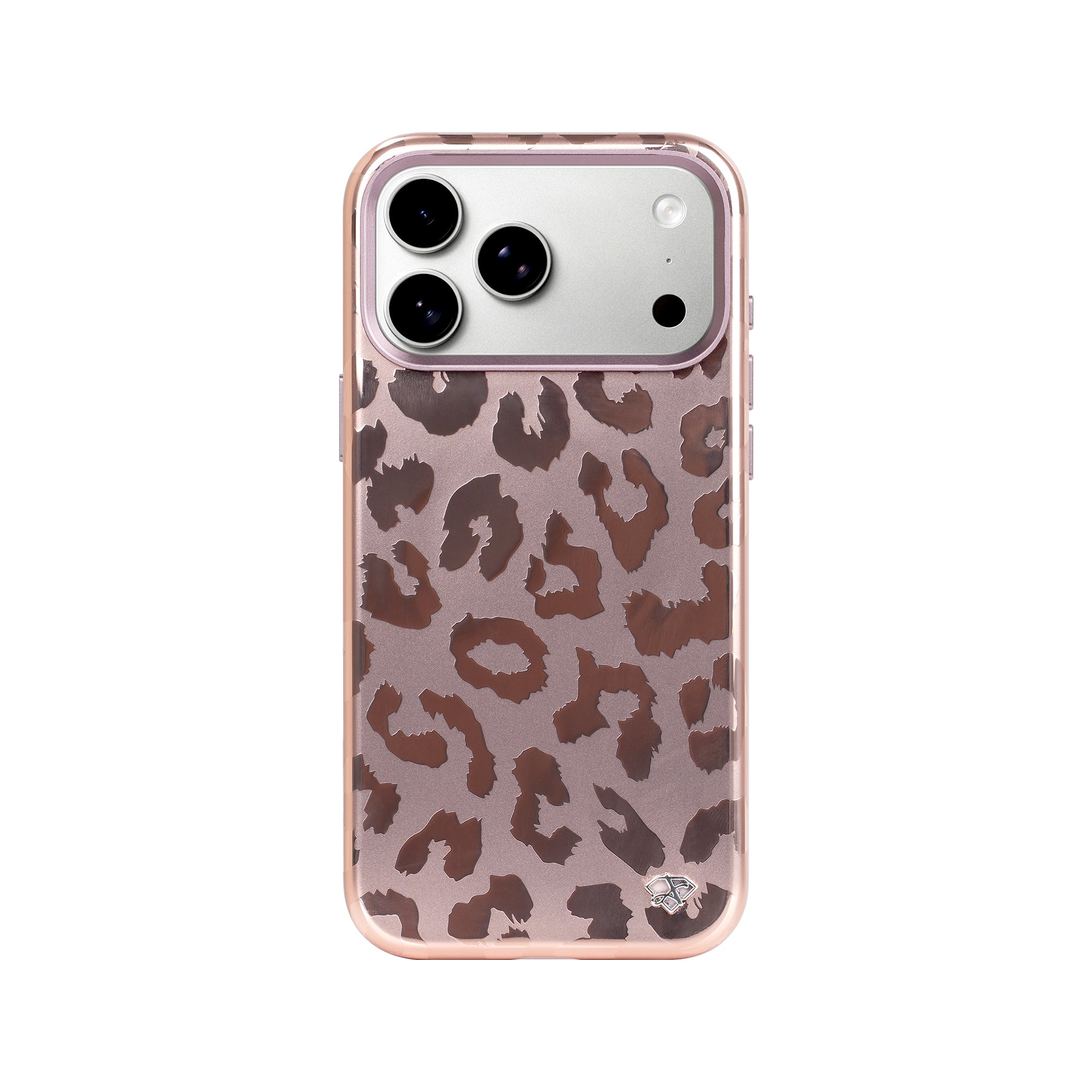 iPhone 17 Pro Rose Gold Leopard MagSafe Case