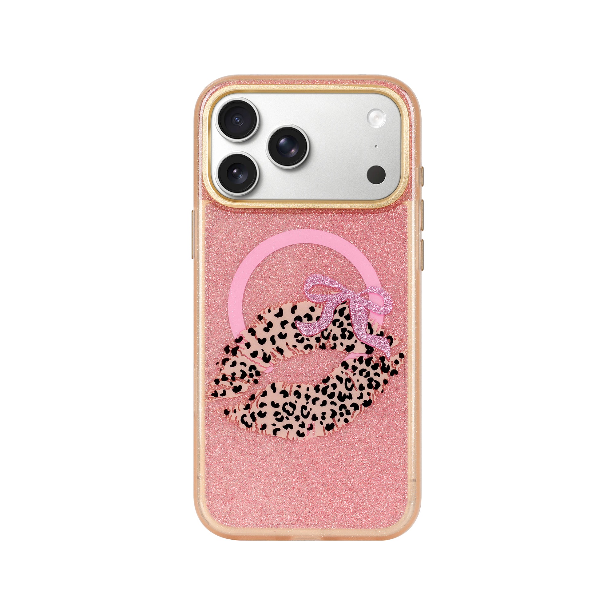Wild Leopard Lips Glitter Case
