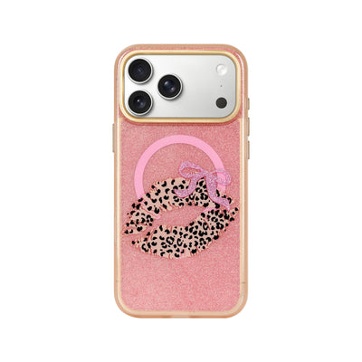 Wild Leopard Lips Glitter Case
