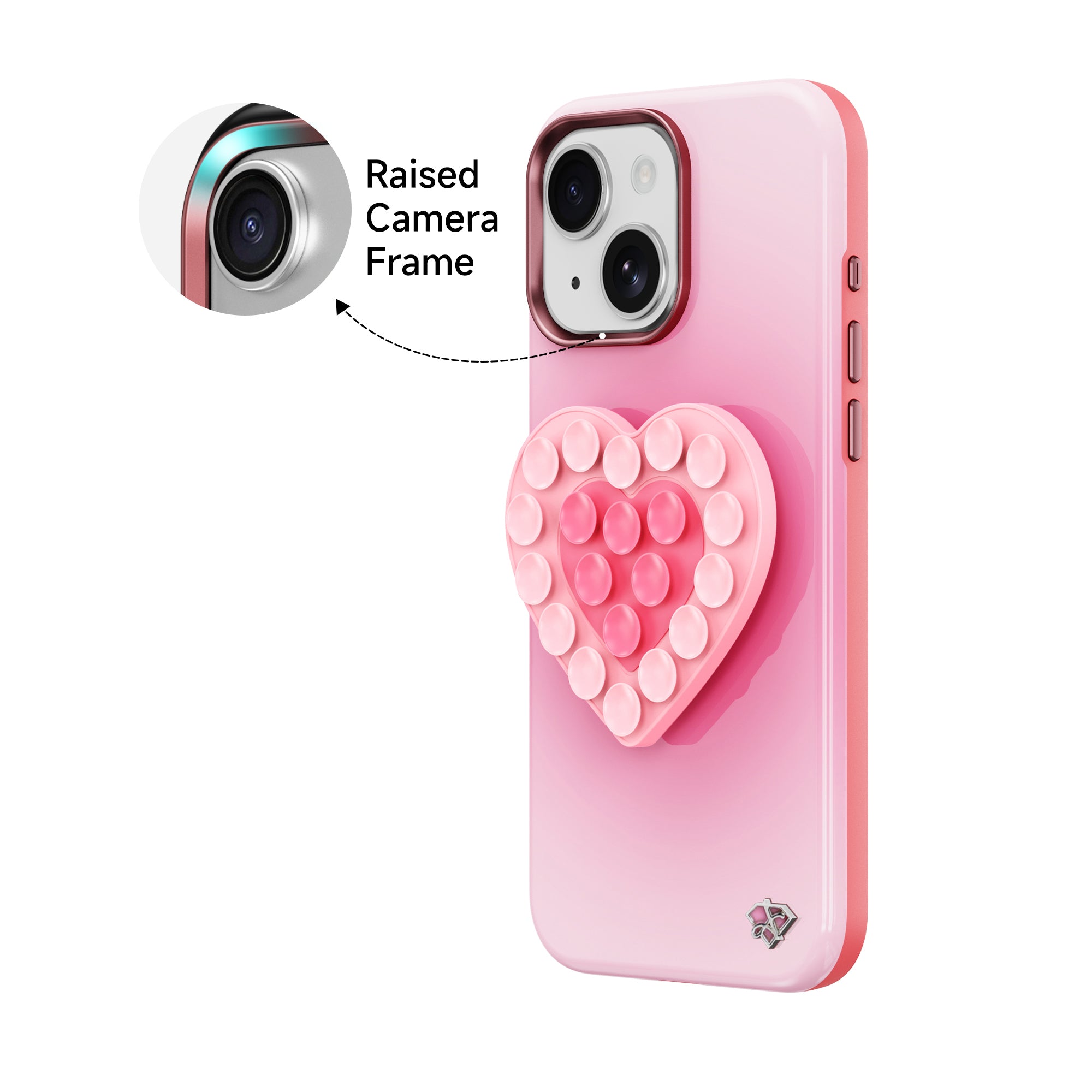 iPhone 15 Ethereal Mist - 3-in-1 Suction Stand Case