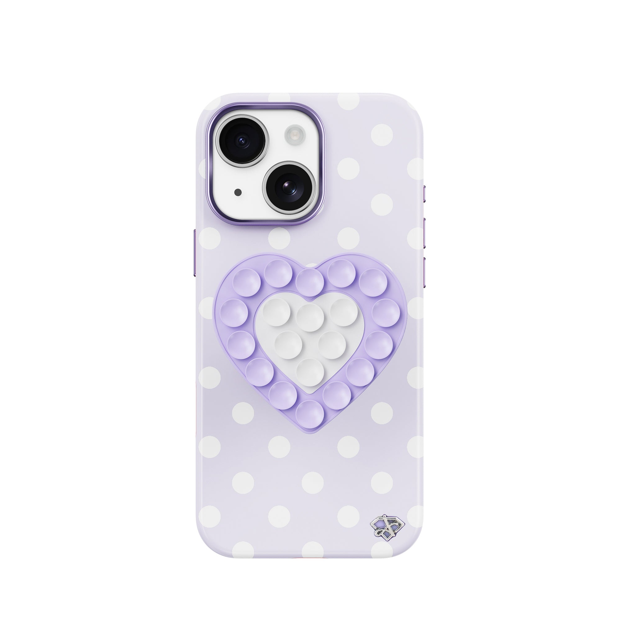 iPhone 15 Glazed Heart - 3-in-1 Suction Stand Case