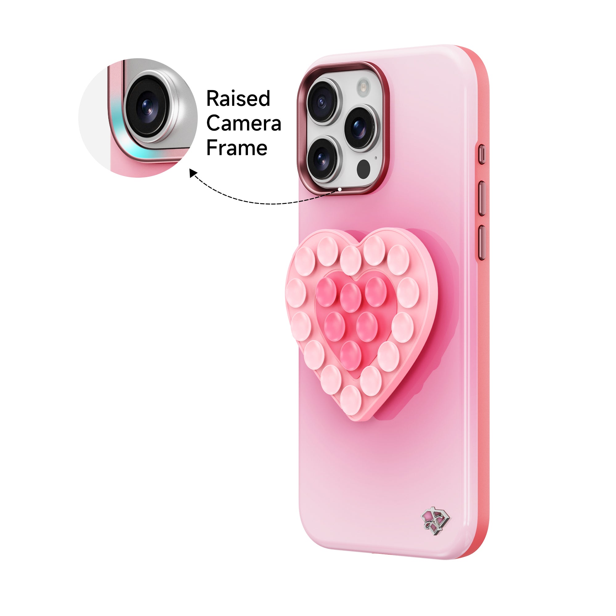 iPhone 15 Pro Ethereal Mist - 3-in-1 Suction Stand Case