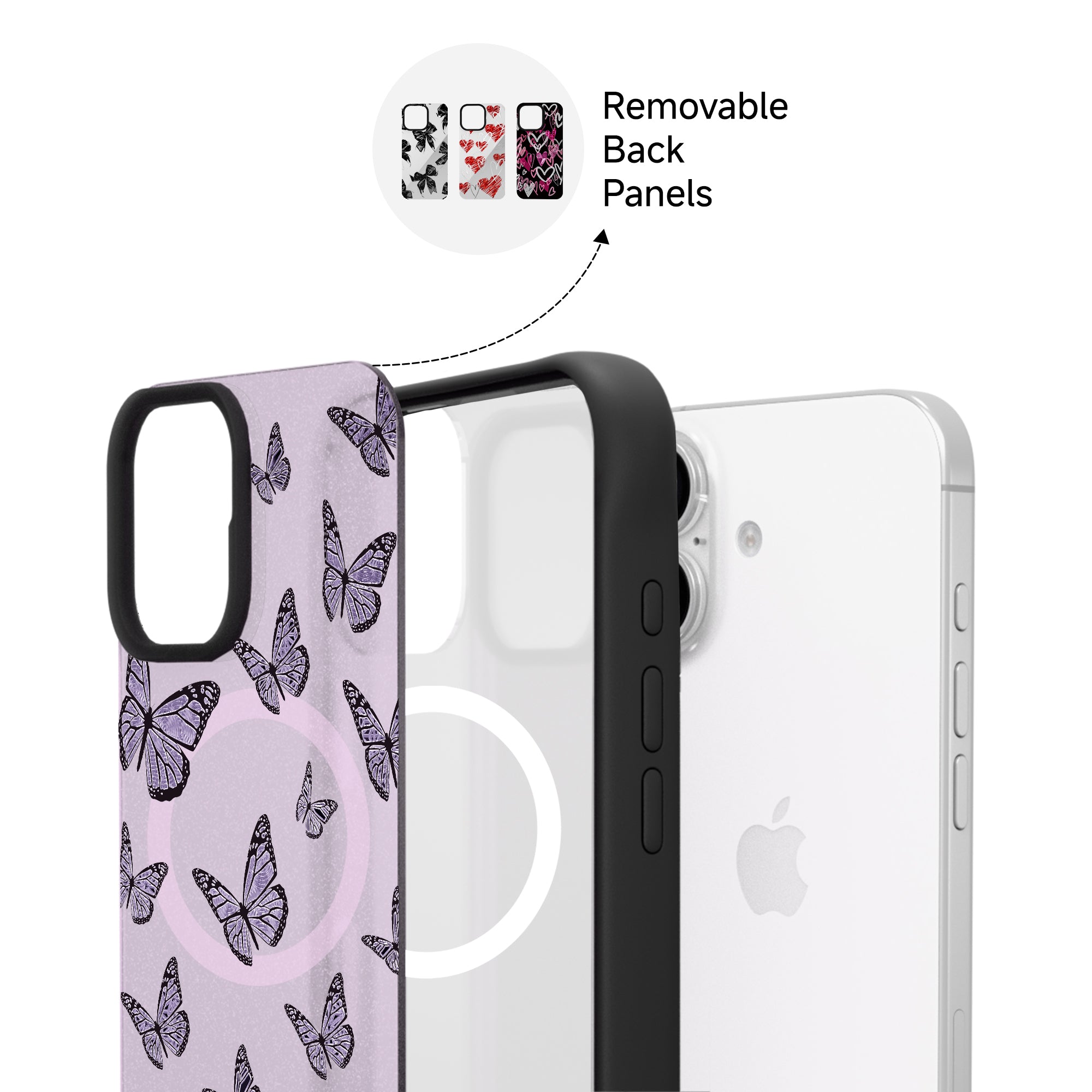 iPhone 16 Glimmer - Removable Back Panel Case