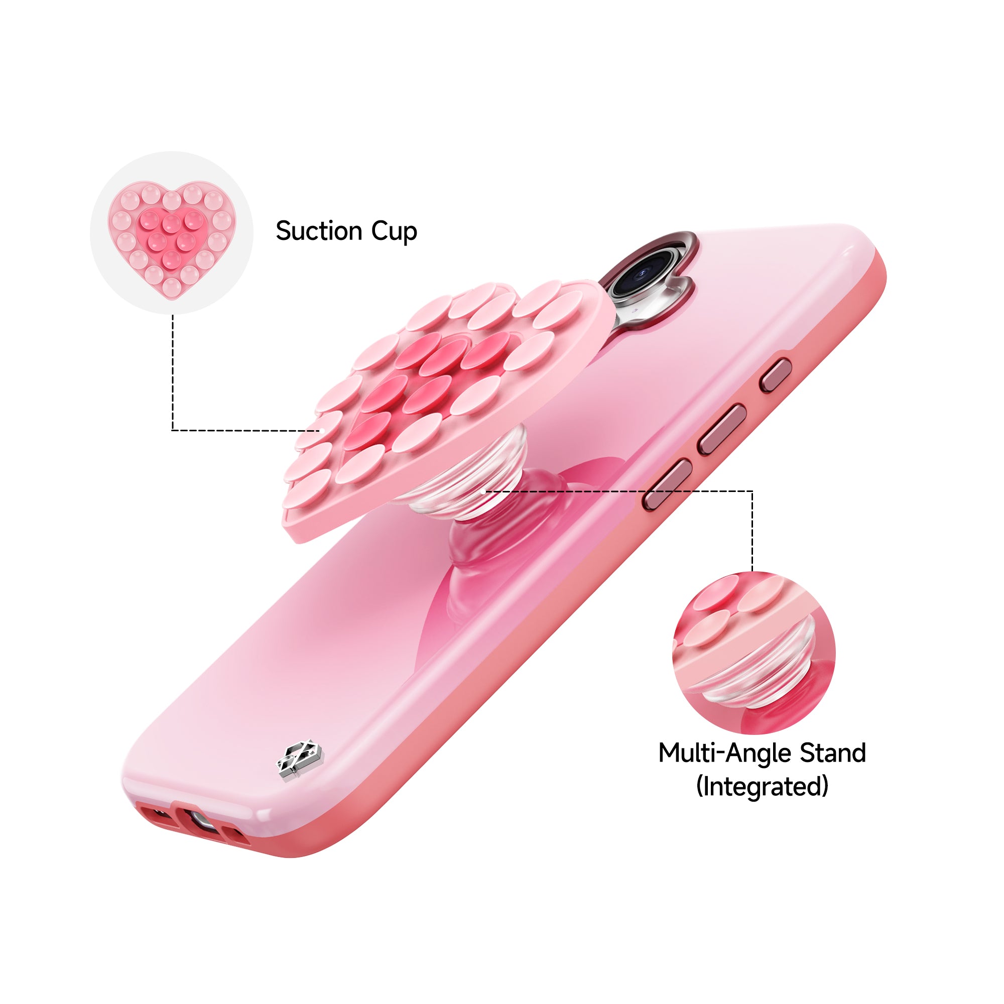 iPhone 17 Ethereal Mist - 3-in-1 Suction Stand Case