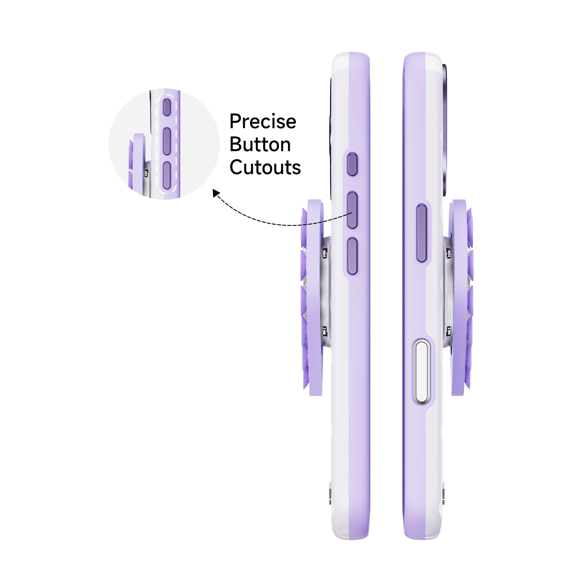iPhone 17 Glazed Heart - 3-in-1 Suction Stand Case