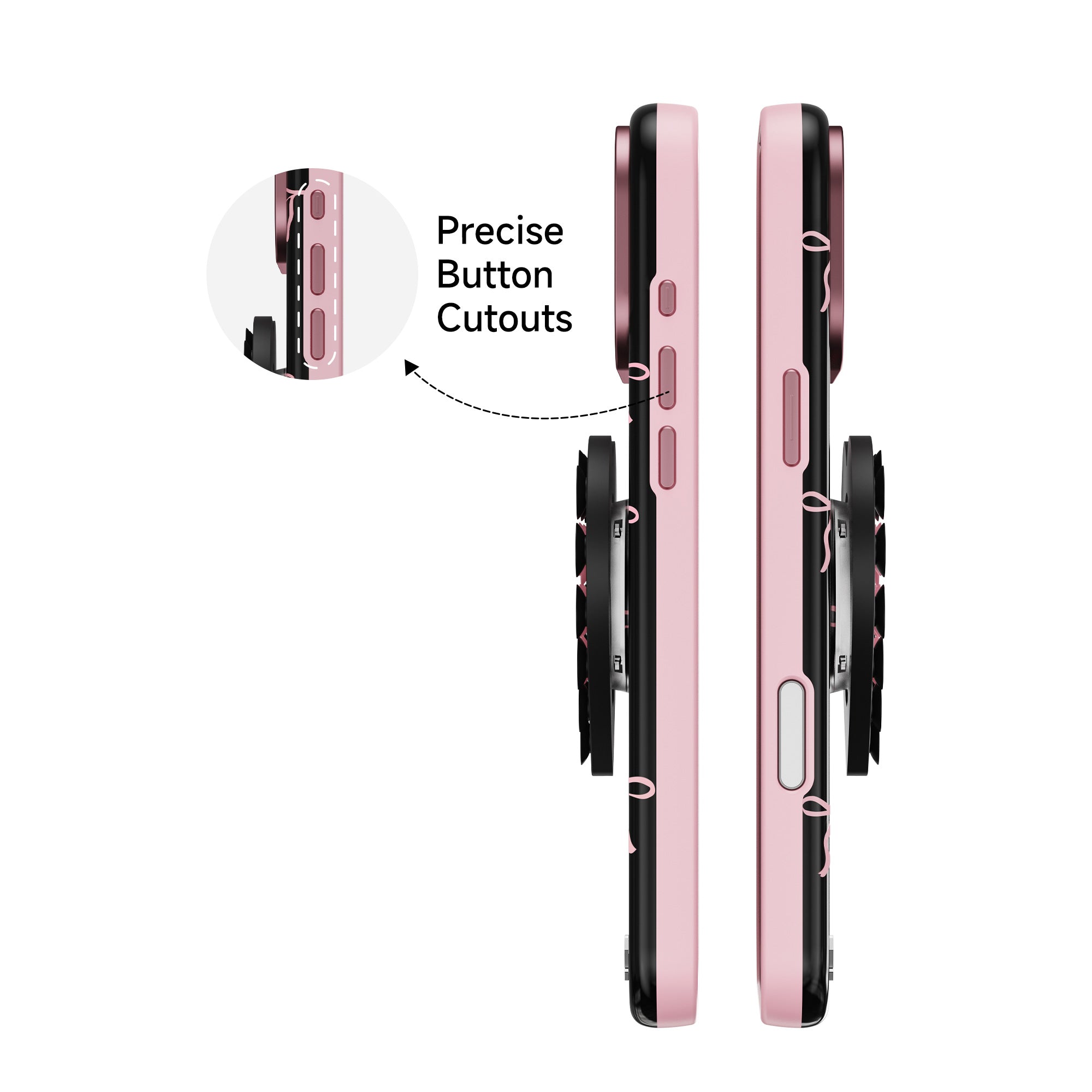 Pink Bow - DuoHeart Snap Case