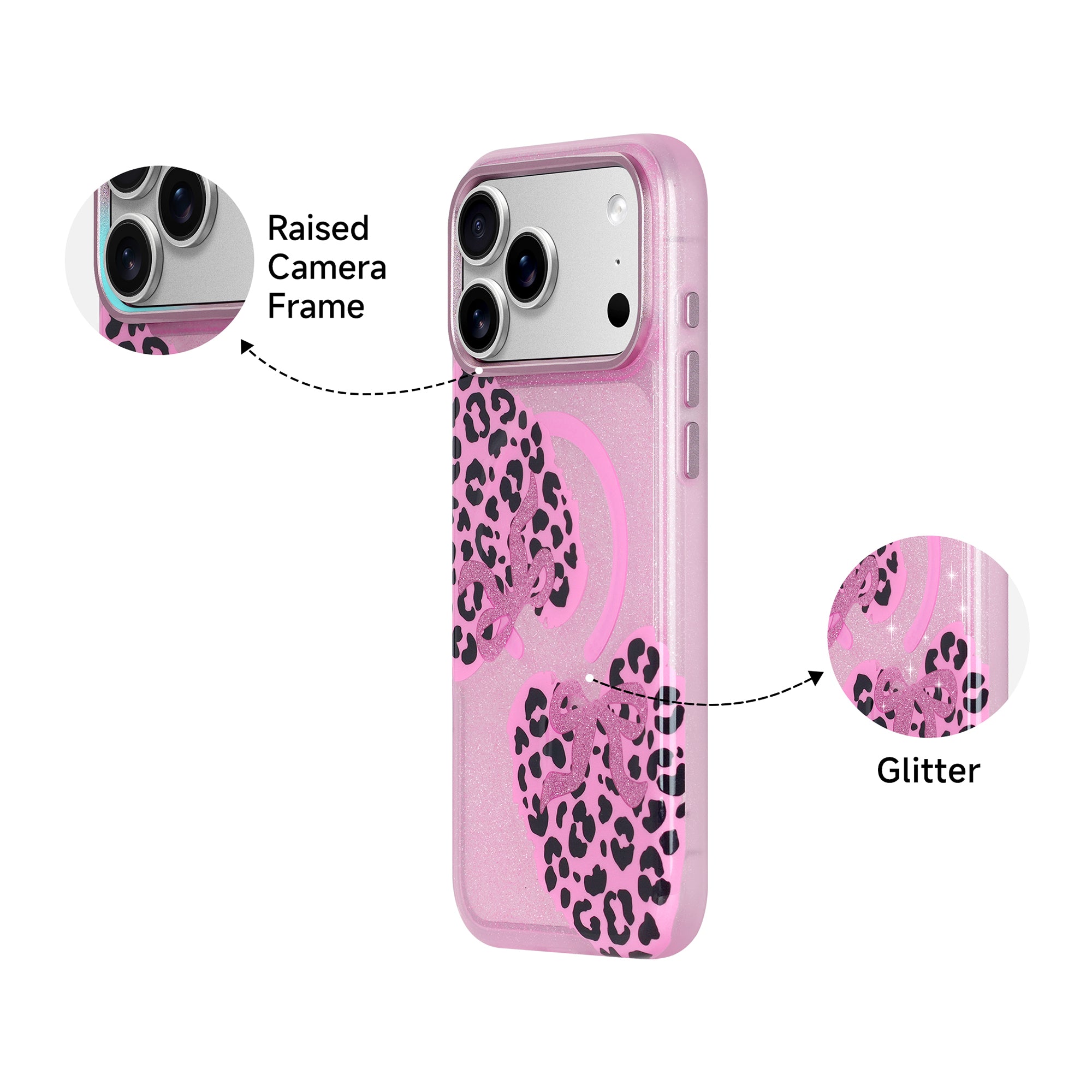 Sweet Leopard Glitter Case