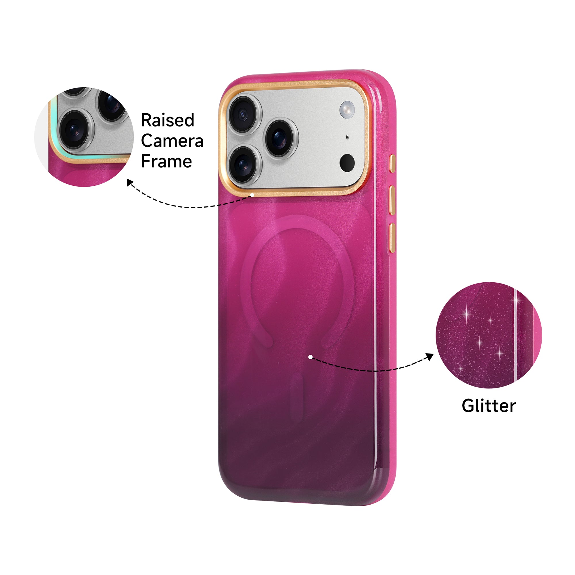 Velvet Berry Glitter Case