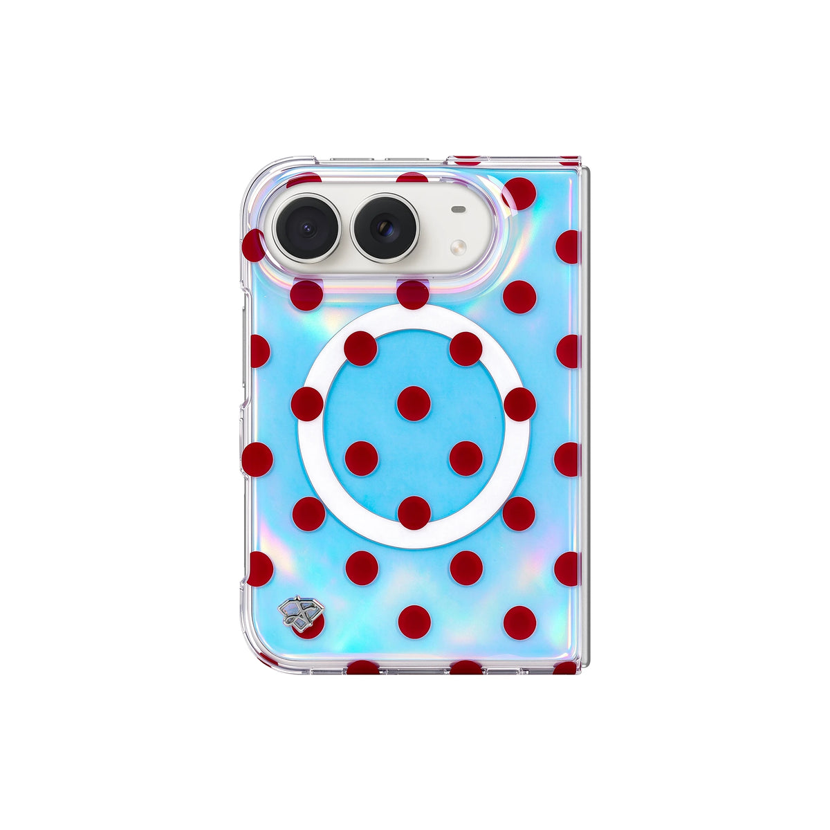 iPhone Duo Holographic Red Polka Dot Case