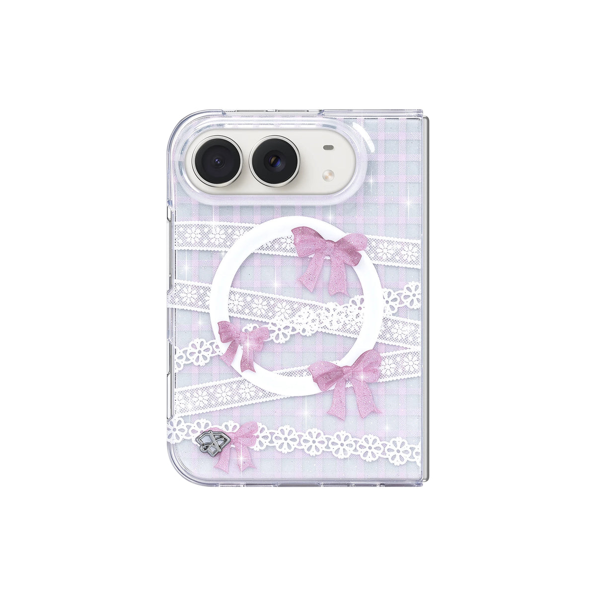 iPhone Duo Sweet Bow Glitter Case