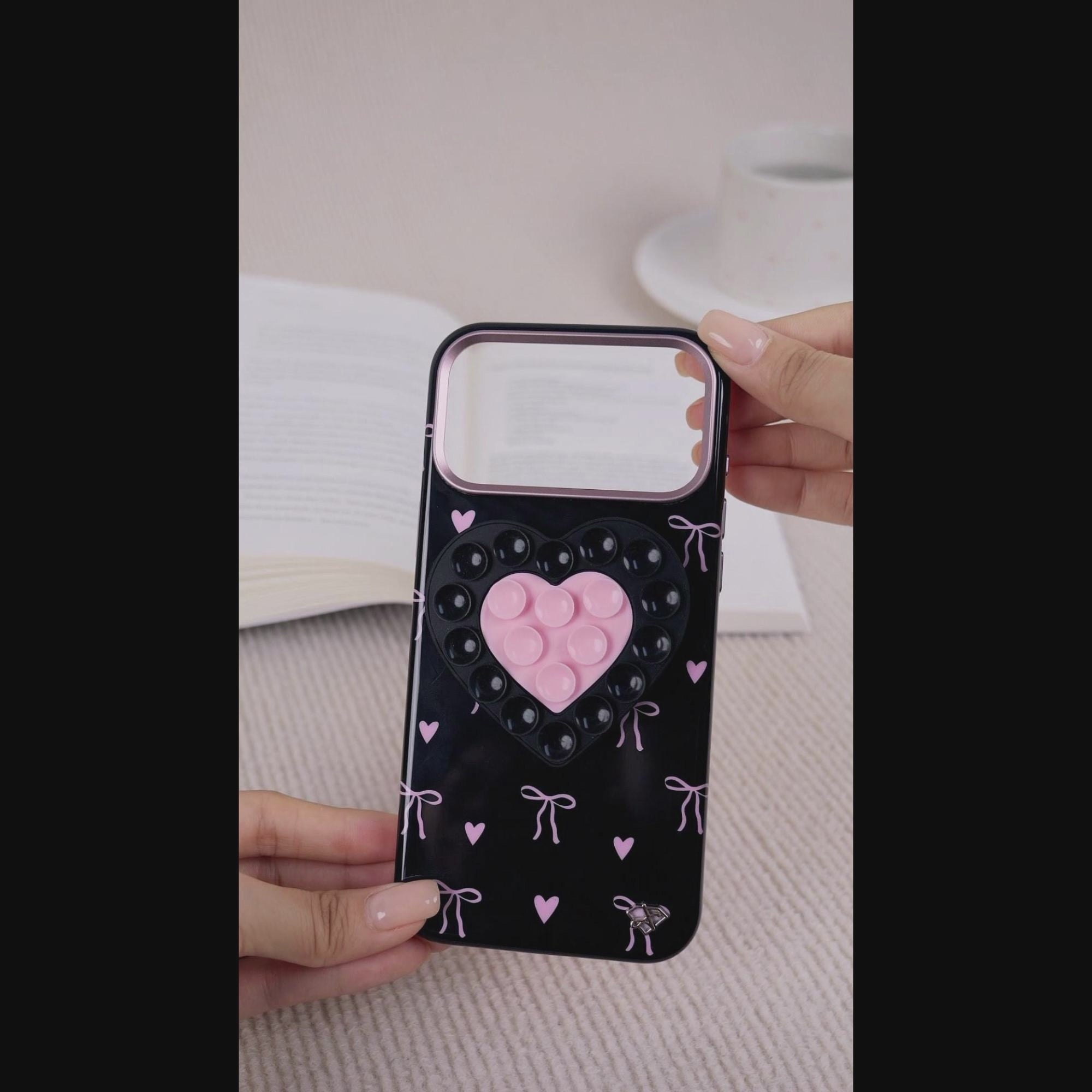 Pink Bow - DuoHeart Snap Case